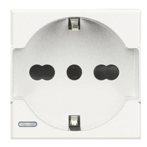 Presa Schuko Bipasso 16A Serie Civili Bticino Axolute Bianca HD4140A16
