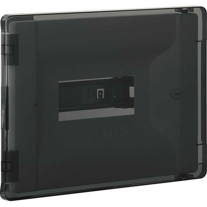 Centralino da incasso Bticino F315P8 con portello fumè per 8 moduli DIN da completare con scatola F315SC8 o F315S8