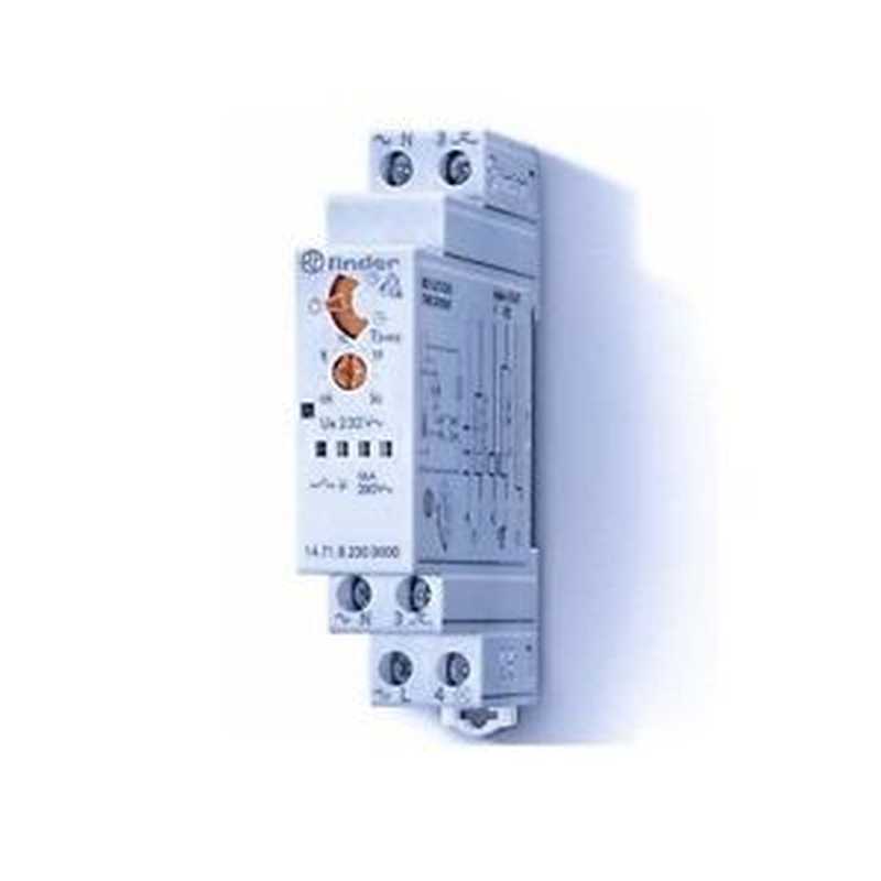Temporizzatore luce scala monofunzione 1 modulo din Finder 147182300000