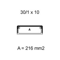 Canalina Bocchiotti  30x10 passacavi con base forata  stecca 2 metri 00620