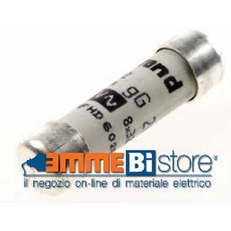 Fusibile in ceramica cilindrico  misura 8,5x31,5 mm 2 A