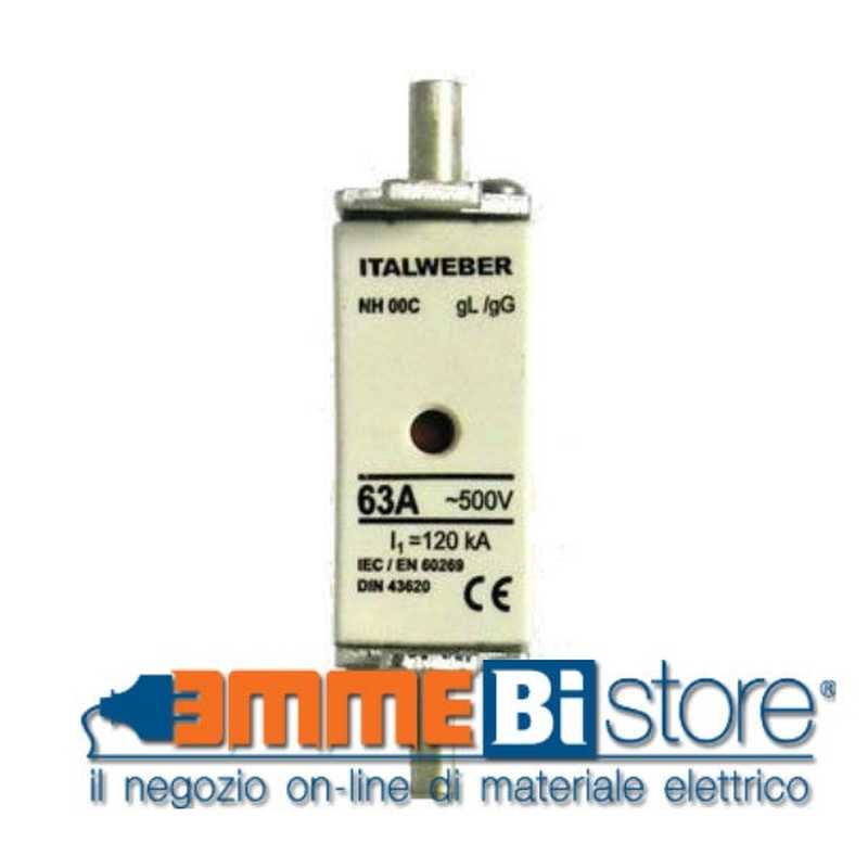 Fusibile in ceramica  coltello tipo NH0 500V curva gG 50A