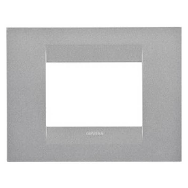 PLACCA 3 MODULI GEO PER GEWISS CHORUS GW16403VT  TITANIO