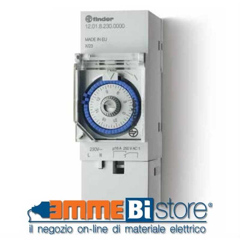 Orologio meccanico giornaliero 1 scambio 2 Moduli Finder 120182300000