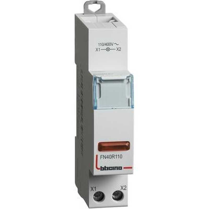 Portalampada Bticino per segnalazione a led spia rossa - 1 modulo FN40R110 