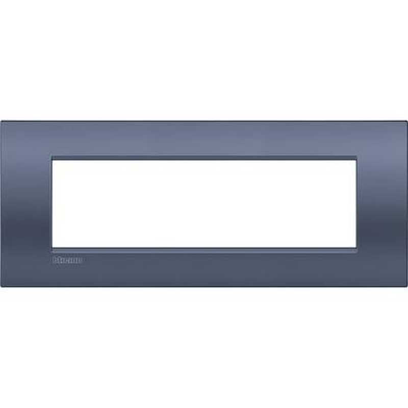 Placca 7 posti quadra blue moon LivingLight Air Bticino LNC4807BM