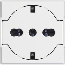 Presa 2P+T 16A 250 Vac con contatti laterali di terra 
