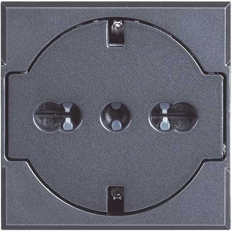 Presa 2P+T 16A 250 Vac Axolute Scura Std Ted/Ita Flat HS4140/16F