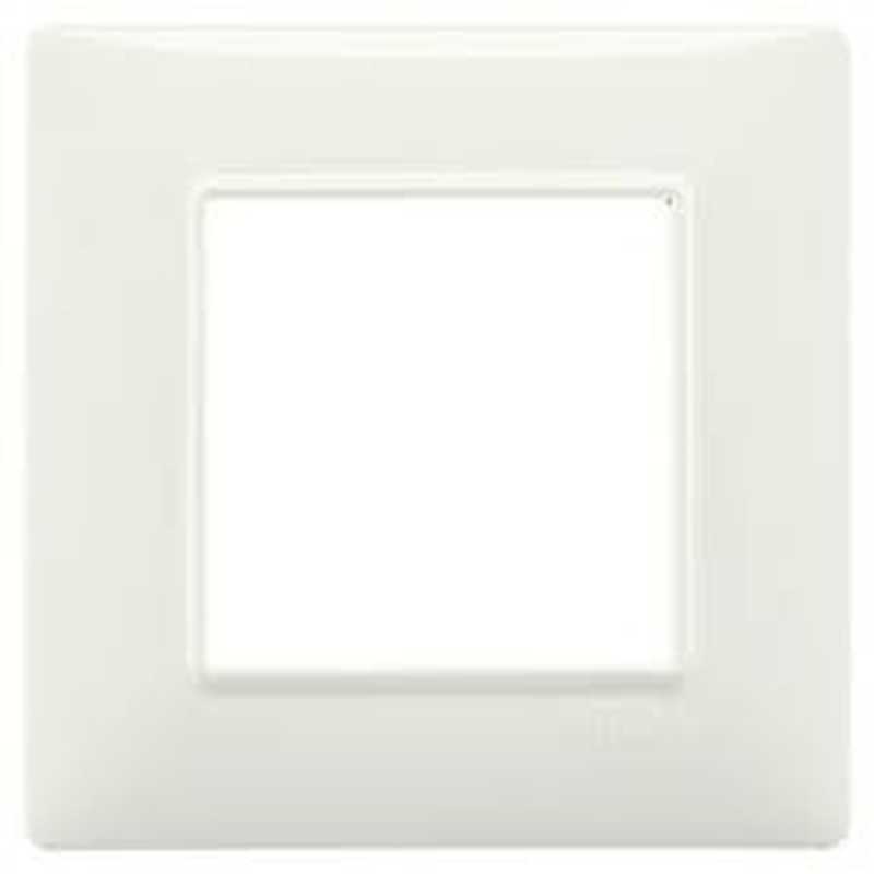 Placca Vimar Plana 2 moduli, tecnopolimero, avorio 14642.02