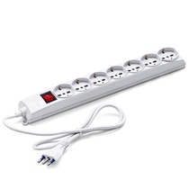 Multipresa 7 uscite Universali Schuko+Bivalenti. Cavo da M.1,5