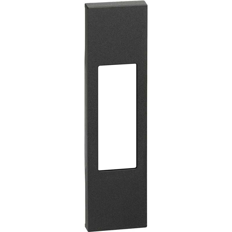 Cover per prese, interruttori bipolari e pulsanti a tirante colore nero Bticino Living Now KG02