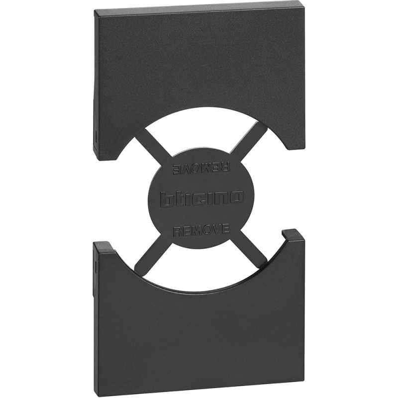 Cover per prese Tedesche colore nero Bticino Living Now KG03