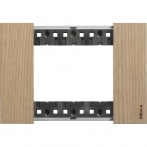 Placca Rovere Bticino Living Now tre posti legno KA4803LM