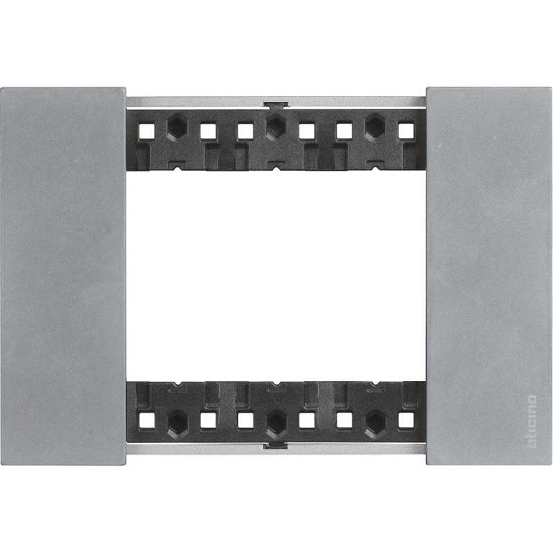 Placca Moon Bticino Living Now tre posti Zama KA4803NW