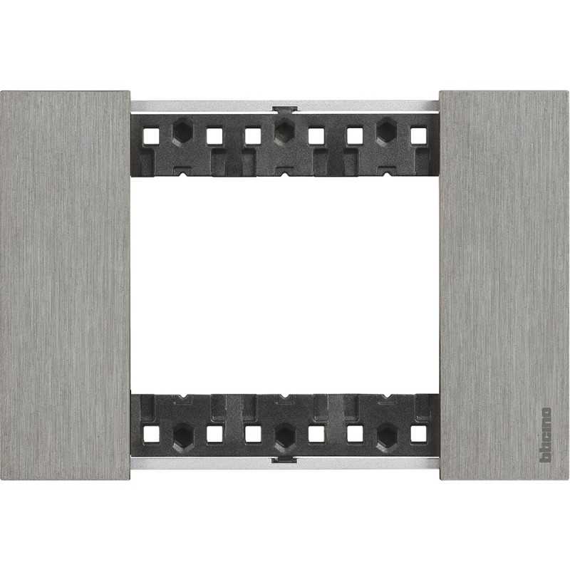 Placca Acciaio Bticino Living Now tre posti Zama KA4803ZG