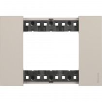 Placca Sabbia Bticino Living Now tre posti tecnopolimero KA4803KM