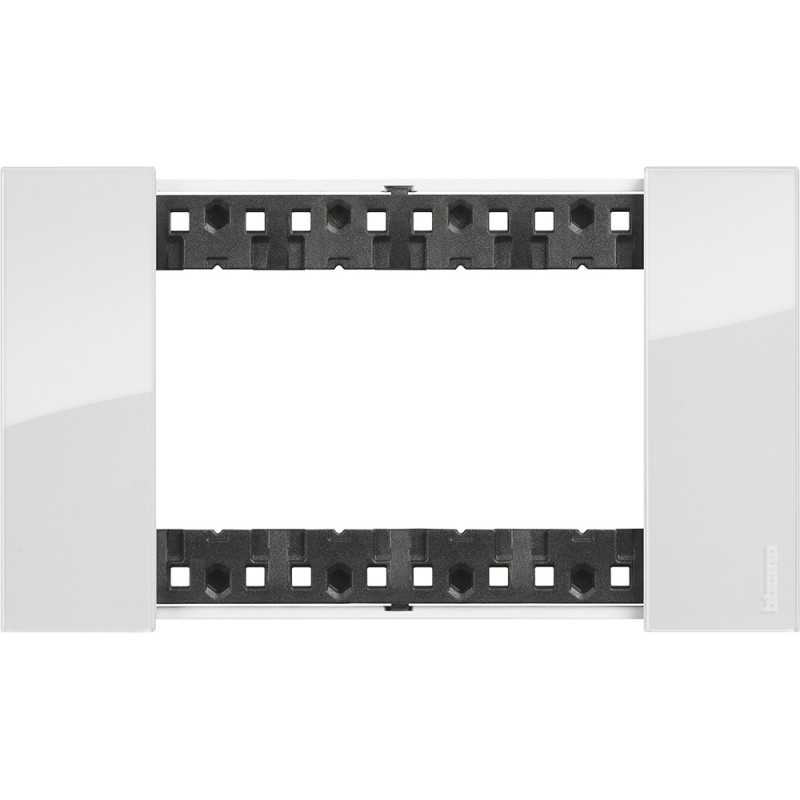 Placca Ghiaccio Bticino Living Now quattro posti tecnopolimero KA4804DW