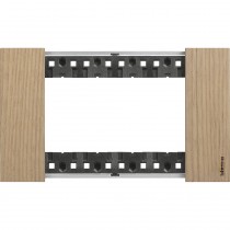 Placca Rovere Bticino Living Now quattro posti legno KA4804LM