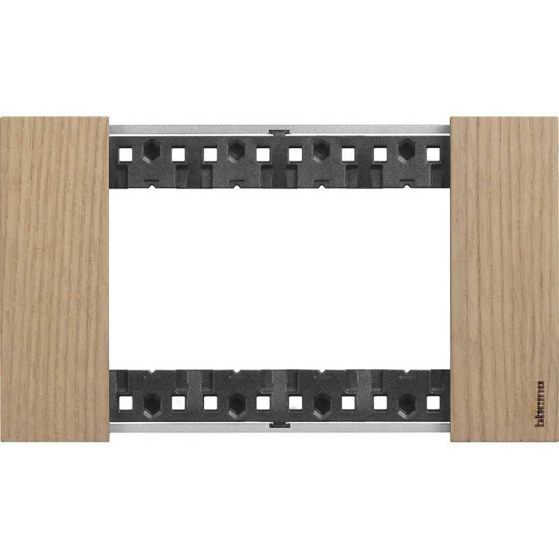 Placca Rovere Bticino Living Now quattro posti legno KA4804LM