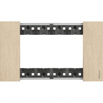 Placca Oro Bticino Living Now quattro posti Zama KA4804ZW