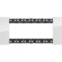 Placca Ghiaccio Bticino Living Now sei posti tecnopolimero KA4806DW