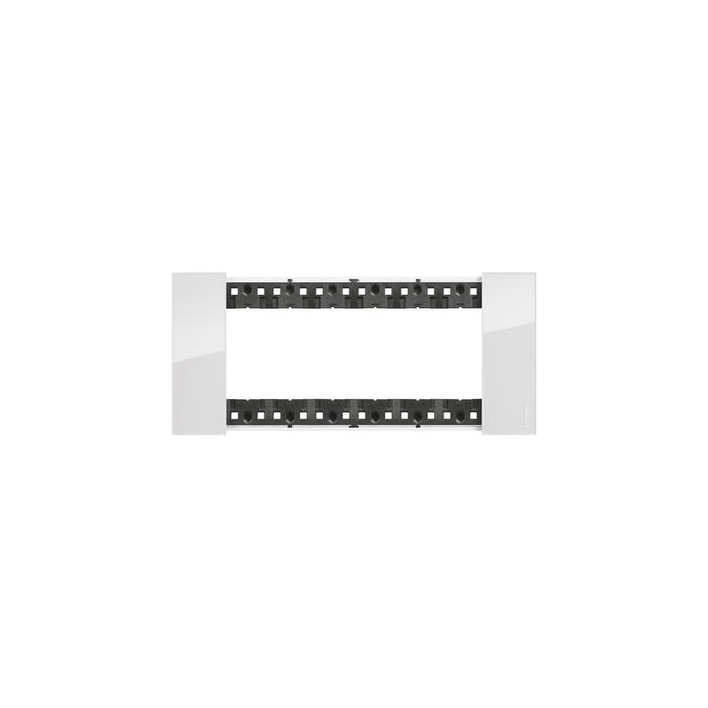 Placca Ghiaccio Bticino Living Now sei posti tecnopolimero KA4806DW