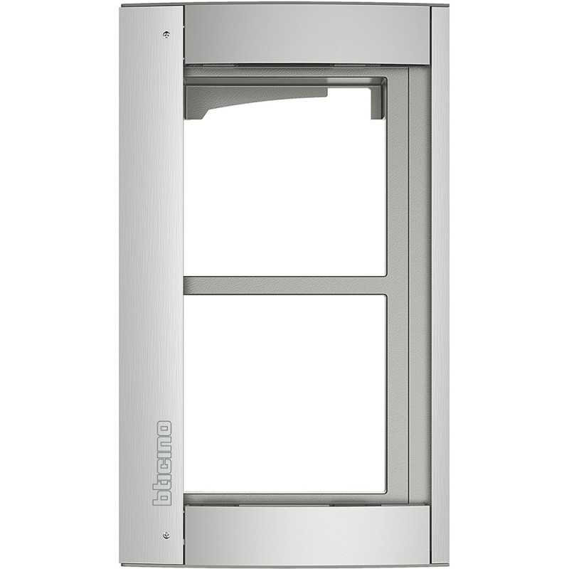 Telaio supporto con cornice 2 moduli Sfera AllMetal Bticino 350221
