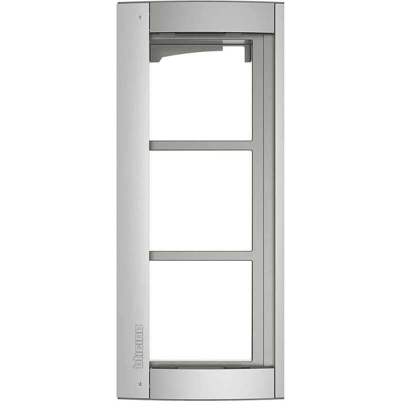 Telaio supporto con cornice 3 moduli Sfera AllMetal Bticino 350231
