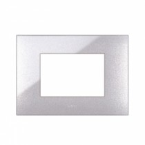 Placca Ave Young Sistema 44 colore Grigio metallizzato 3 Moduli 44PJ03GM