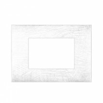 Placca Ave Young Sistema 44 colore Bianca 3D 3 Moduli 44PJ03B/3D