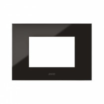 Placca Ave Young Sistema 44 colore Nero assoluto 3 Moduli 44PJ03NAL