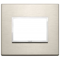 Placca Vimar Eikon Evo Alluminio Bronzo Chiaro 3 moduli codice 21653.04