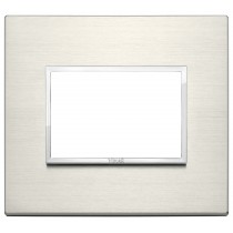 Placca Vimar Eikon Evo Alluminio Titanio 3 moduli codice 21653.08