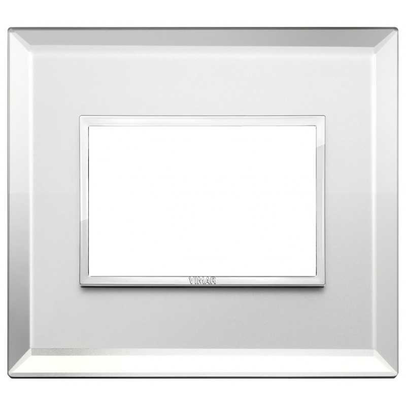 Placca Vimar Eikon Evo Cristallo Argento Ghiaccio 3 moduli 21653.72