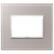 Placca Vimar Eikon Evo Cristallo Grigio Perla 3 moduli codice 21653.73