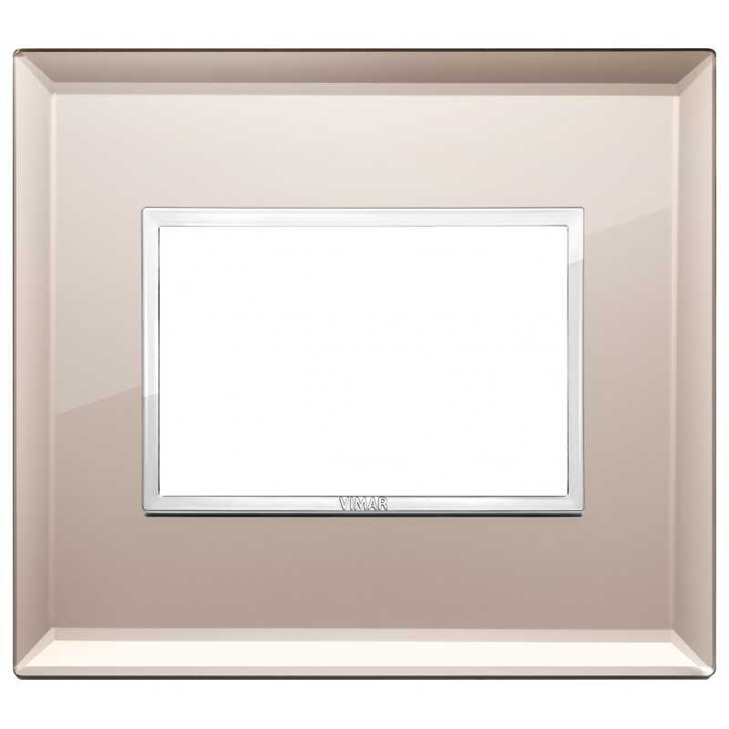 Placca Vimar Eikon Evo Cristallo Specchio Bronzato 3 moduli 21653.75