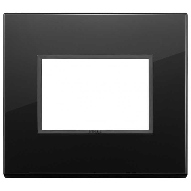Placca Vimar Eikon Evo Cristallo Nero Totale Diamante 3 moduli 21653.88