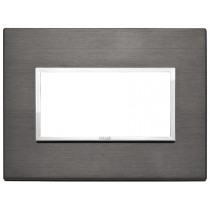 Placca Vimar Eikon Evo Alluminio Grigio lava  4 moduli codice 21654.03