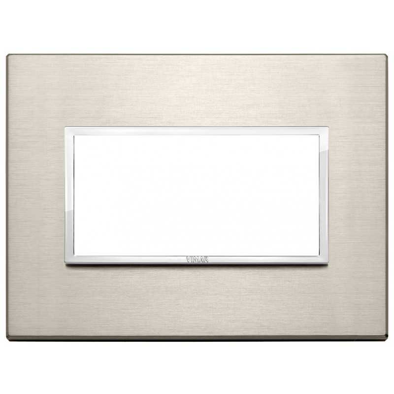 Placca Vimar Eikon Evo Alluminio Bronzo Chiaro  4 moduli 21654.04