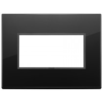 Placca Vimar Eikon Evo Cristallo Nero Totale Diamante 4 moduli 21654.88