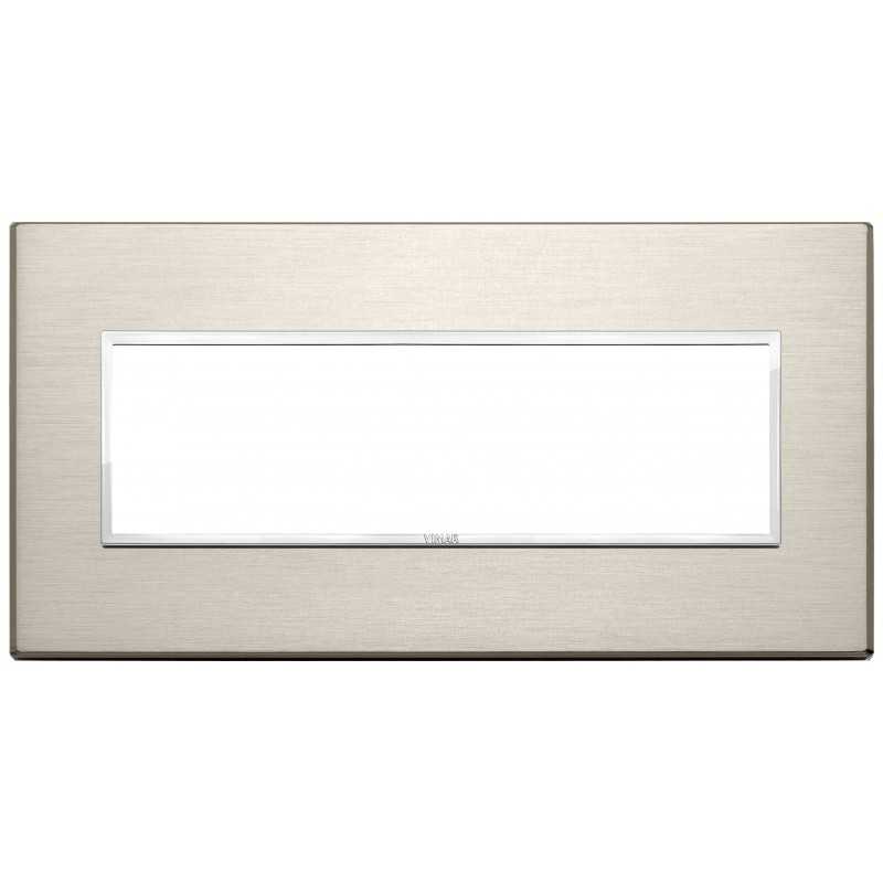 Placca Vimar Eikon Evo Alluminio Bronzo Chiaro 7 moduli 21657.04