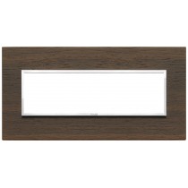 Placca Vimar Eikon Evo Legno Wengè  7 moduli codice articolo 21657.33