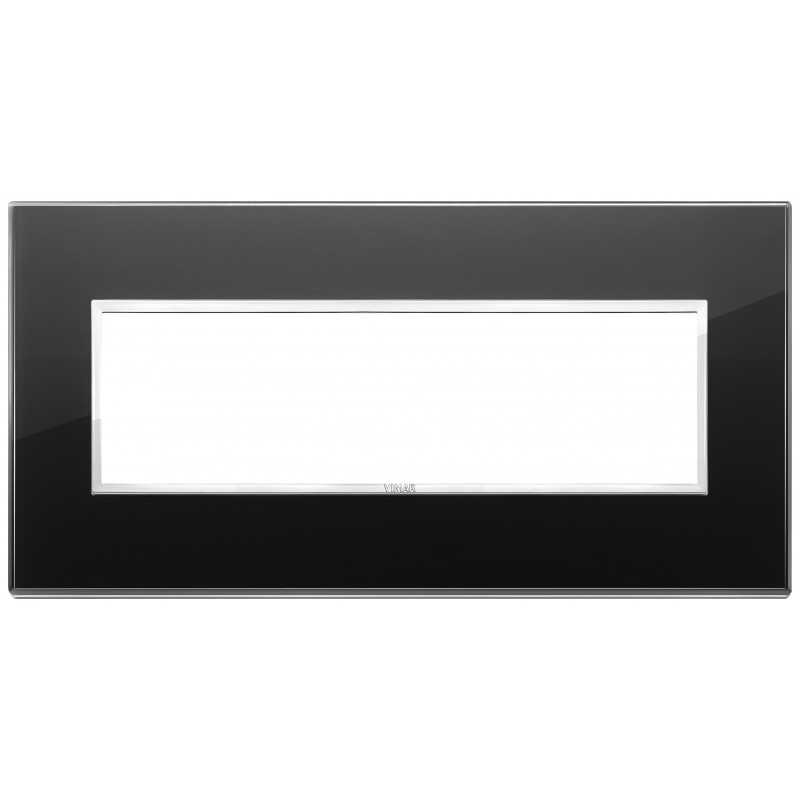 Placca Vimar Eikon Evo Cristallo Nero Diamante 7 moduli 21657.76