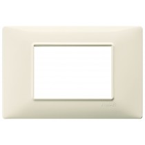 Placca Vimar Plana 3 moduli beige in tecnopolimero codice 14653.03