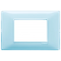 Placca Vimar Plana 3 moduli Reflex acqua in tecnopolimero 14653.45