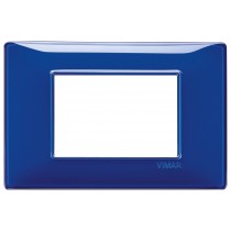Placca Vimar Plana 3 moduli Reflex zaffiro in tecnopolimero 14653.50