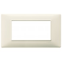 Placca Vimar Plana 4 moduli colore beige in tecnopolimero 14654.03