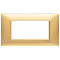 Placca Vimar Plana 4 moduli colore oro opaco in tecnopolimero 14654.25