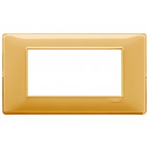 Placca Vimar Plana 4 moduli Reflex ambra in tecnopolimero 14654.43