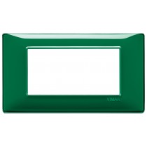 Placca Vimar Plana 4 moduli Reflex smeraldo in tecnopolimero 14654.47